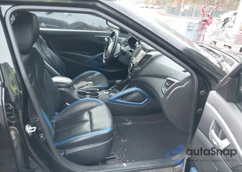 2014 Hyundai Veloster Turbo W/Blue from USA, damaged, VIN KMHTC6AEXEU197966